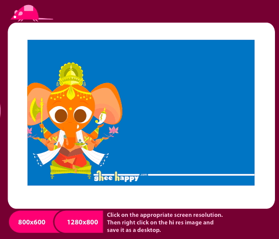 ganesha desktop at gheehappy.com