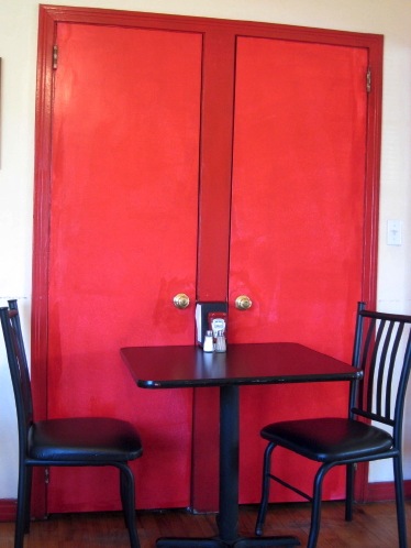 red door at the half moon