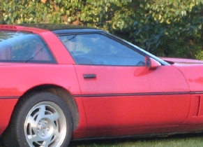 red corvette door